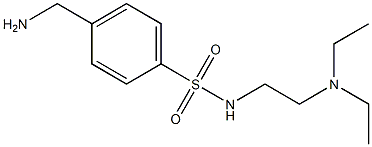 4-(aminomethyl)-N-[2-(diethylamino)ethyl]benzenesulfonamide,,结构式