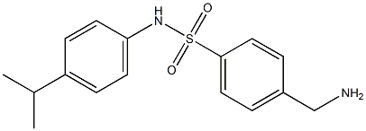 4-(aminomethyl)-N-[4-(propan-2-yl)phenyl]benzene-1-sulfonamide,,结构式
