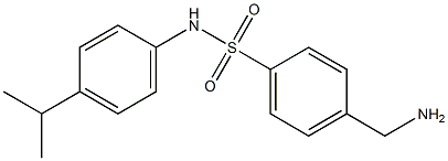 4-(aminomethyl)-N-[4-(propan-2-yl)phenyl]benzene-1-sulfonamide 结构式