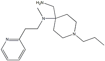 4-(aminomethyl)-N-methyl-1-propyl-N-[2-(pyridin-2-yl)ethyl]piperidin-4-amine Structure