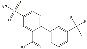 4-(aminosulfonyl)-3'-(trifluoromethyl)-1,1'-biphenyl-2-carboxylic acid Structure