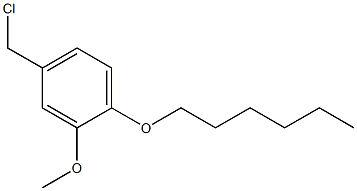 4-(chloromethyl)-1-(hexyloxy)-2-methoxybenzene 结构式