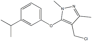 4-(chloromethyl)-1,3-dimethyl-5-[3-(propan-2-yl)phenoxy]-1H-pyrazole