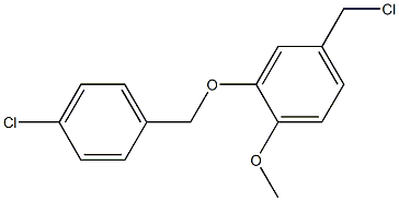 4-(chloromethyl)-2-[(4-chlorophenyl)methoxy]-1-methoxybenzene,,结构式