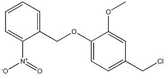 4-(chloromethyl)-2-methoxy-1-[(2-nitrophenyl)methoxy]benzene Struktur