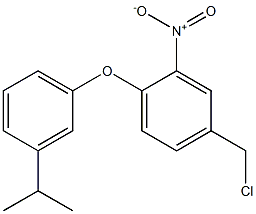 4-(chloromethyl)-2-nitro-1-[3-(propan-2-yl)phenoxy]benzene,,结构式