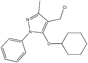 4-(chloromethyl)-5-(cyclohexyloxy)-3-methyl-1-phenyl-1H-pyrazole Structure