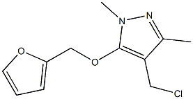 4-(chloromethyl)-5-(furan-2-ylmethoxy)-1,3-dimethyl-1H-pyrazole,,结构式