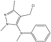 4-(chloromethyl)-N,1,3-trimethyl-N-phenyl-1H-pyrazol-5-amine Struktur