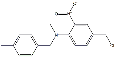 4-(chloromethyl)-N-methyl-N-[(4-methylphenyl)methyl]-2-nitroaniline Structure