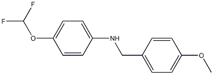 4-(difluoromethoxy)-N-[(4-methoxyphenyl)methyl]aniline Structure