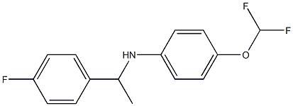 4-(difluoromethoxy)-N-[1-(4-fluorophenyl)ethyl]aniline Structure