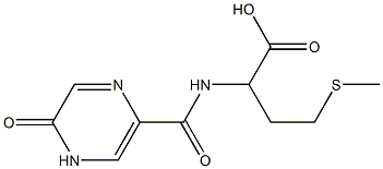 4-(methylsulfanyl)-2-[(5-oxo-4,5-dihydropyrazin-2-yl)formamido]butanoic acid Struktur