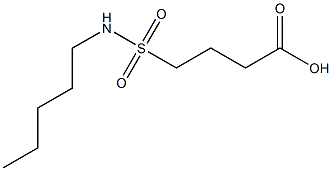 4-(pentylsulfamoyl)butanoic acid 化学構造式