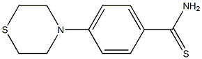 4-(thiomorpholin-4-yl)benzene-1-carbothioamide 化学構造式