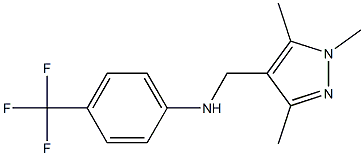 4-(trifluoromethyl)-N-[(1,3,5-trimethyl-1H-pyrazol-4-yl)methyl]aniline