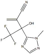 4,4,4-trifluoro-3-hydroxy-3-(1-methyl-1H-1,2,4-triazol-5-yl)-2-methylidenebutanenitrile Struktur