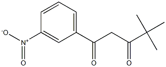 4,4-dimethyl-1-(3-nitrophenyl)pentane-1,3-dione,,结构式