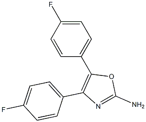 4,5-bis(4-fluorophenyl)-1,3-oxazol-2-amine Struktur