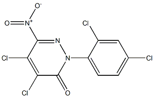 4,5-dichloro-2-(2,4-dichlorophenyl)-6-nitropyridazin-3(2H)-one Struktur