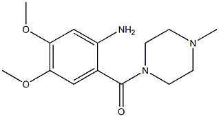 4,5-dimethoxy-2-[(4-methylpiperazin-1-yl)carbonyl]aniline,,结构式