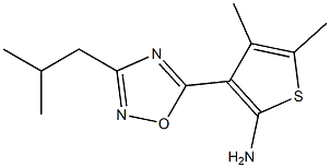 4,5-dimethyl-3-[3-(2-methylpropyl)-1,2,4-oxadiazol-5-yl]thiophen-2-amine Structure