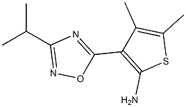 4,5-dimethyl-3-[3-(propan-2-yl)-1,2,4-oxadiazol-5-yl]thiophen-2-amine Structure