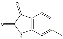 4,6-dimethyl-2,3-dihydro-1H-indole-2,3-dione,,结构式