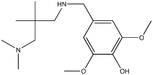 4-[({2-[(dimethylamino)methyl]-2-methylpropyl}amino)methyl]-2,6-dimethoxyphenol Structure