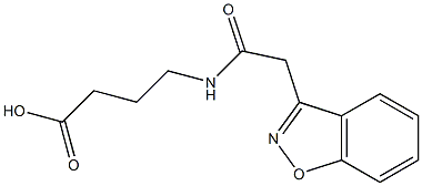 4-[(1,2-benzisoxazol-3-ylacetyl)amino]butanoic acid Struktur
