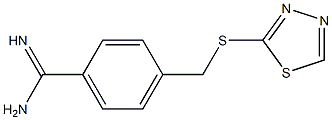 4-[(1,3,4-thiadiazol-2-ylsulfanyl)methyl]benzene-1-carboximidamide Struktur