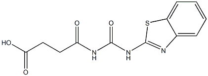 4-[(1,3-benzothiazol-2-ylcarbamoyl)amino]-4-oxobutanoic acid Structure