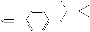 4-[(1-cyclopropylethyl)amino]benzonitrile,,结构式