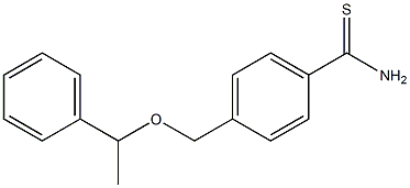 4-[(1-phenylethoxy)methyl]benzenecarbothioamide 化学構造式
