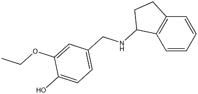 4-[(2,3-dihydro-1H-inden-1-ylamino)methyl]-2-ethoxyphenol,,结构式