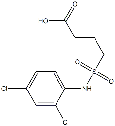 4-[(2,4-dichlorophenyl)sulfamoyl]butanoic acid Struktur