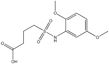 4-[(2,5-dimethoxyphenyl)sulfamoyl]butanoic acid,,结构式