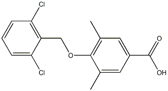 4-[(2,6-dichlorophenyl)methoxy]-3,5-dimethylbenzoic acid 化学構造式