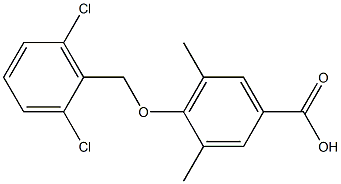 4-[(2,6-dichlorophenyl)methoxy]-3,5-dimethylbenzoic acid 结构式