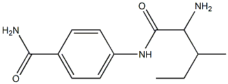 4-[(2-amino-3-methylpentanoyl)amino]benzamide Structure