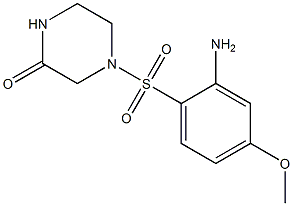 4-[(2-amino-4-methoxybenzene)sulfonyl]piperazin-2-one,,结构式