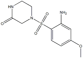 4-[(2-amino-4-methoxybenzene)sulfonyl]piperazin-2-one 化学構造式