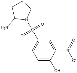 4-[(2-aminopyrrolidine-1-)sulfonyl]-2-nitrophenol 化学構造式