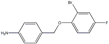 4-[(2-bromo-4-fluorophenoxy)methyl]aniline Structure