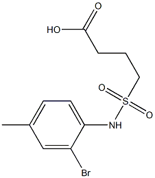 4-[(2-bromo-4-methylphenyl)sulfamoyl]butanoic acid,,结构式