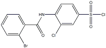 4-[(2-bromobenzene)amido]-3-chlorobenzene-1-sulfonyl chloride,,结构式