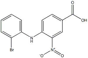 4-[(2-bromophenyl)amino]-3-nitrobenzoic acid,,结构式