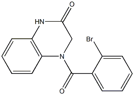 4-[(2-bromophenyl)carbonyl]-1,2,3,4-tetrahydroquinoxalin-2-one,,结构式