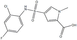 4-[(2-chloro-4-fluorophenyl)sulfamoyl]-1-methyl-1H-pyrrole-2-carboxylic acid