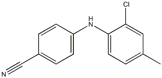 4-[(2-chloro-4-methylphenyl)amino]benzonitrile,,结构式